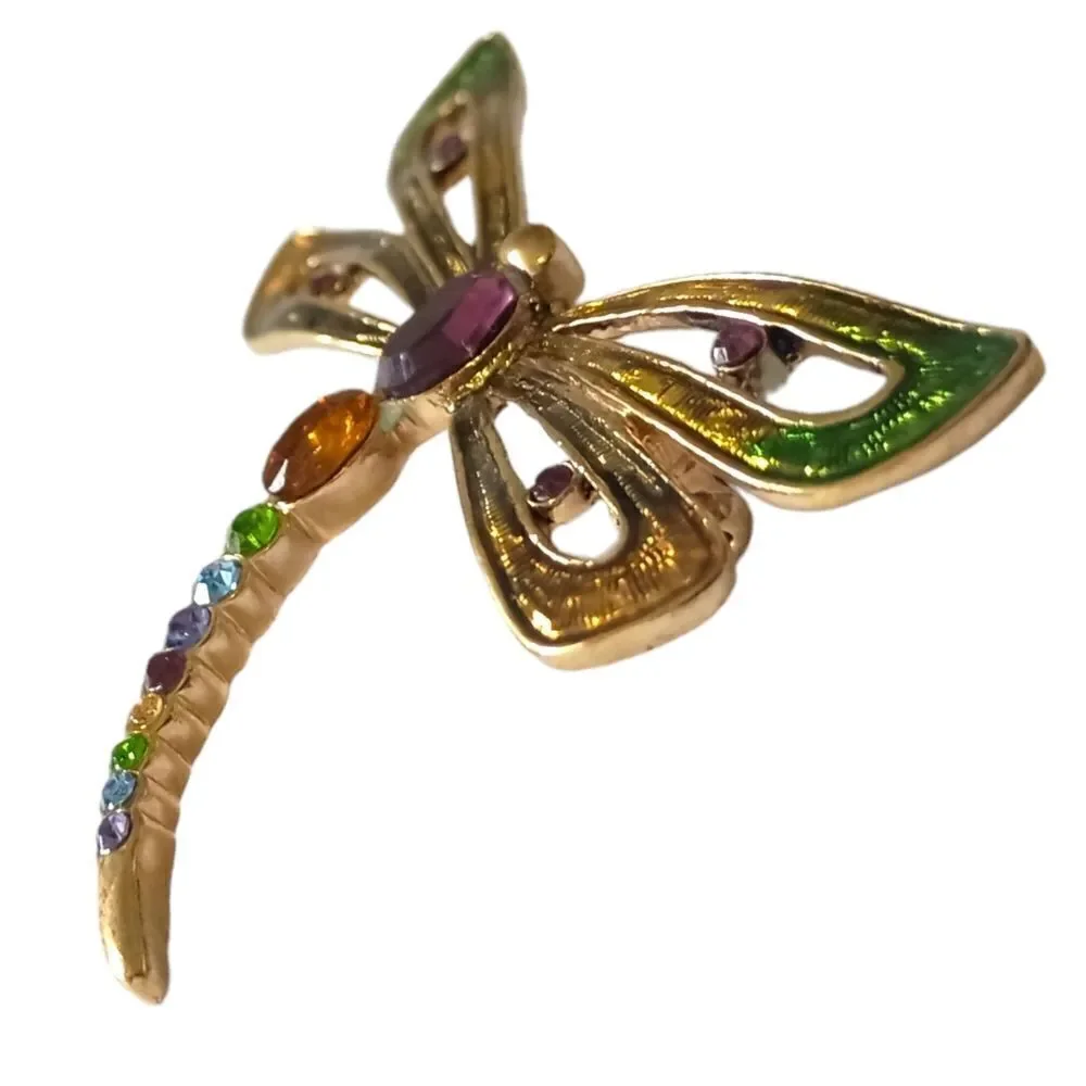 Monet dragonfly brooch
